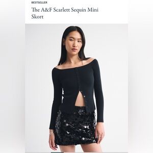 Abercrombie & Fitch Scarlett Mini Sequin Skort